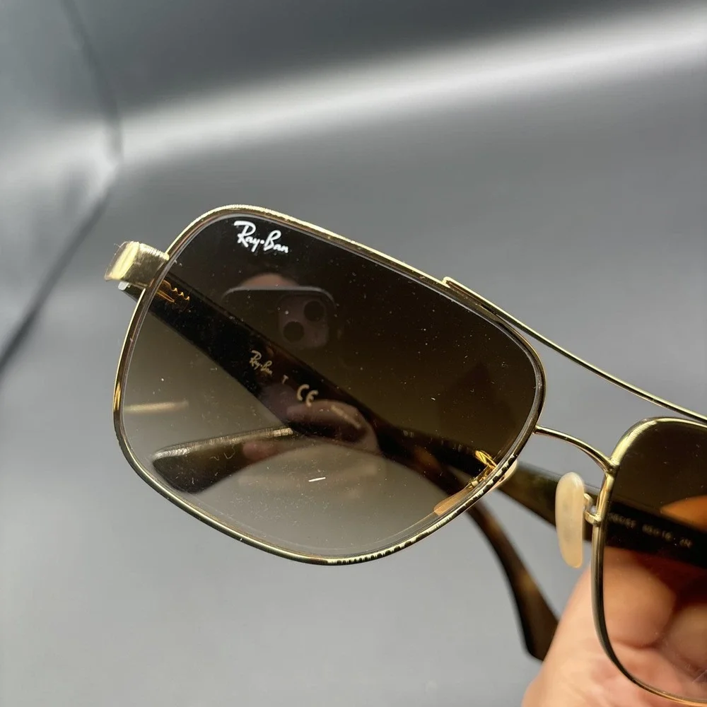 Ray Ban Arista Tortoise Gold Gradient Brown Lens Sunglass RB3483 001/51